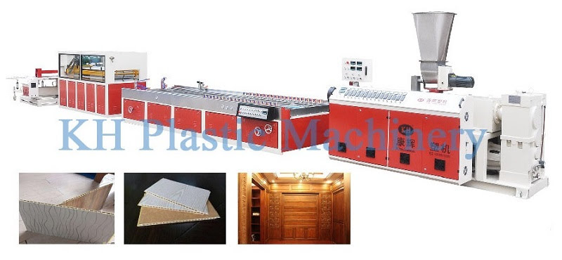 pvc lamination wall panel extrusion machine loading