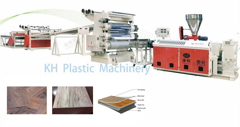 spc pvc wpc lvt flooring tile sheet extruder production line